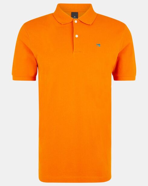 Polo Slim Fit piqué orange