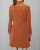 Robe en Velours Milleraies marron