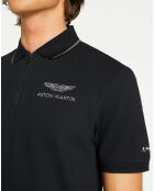 Polo en jersey Regular Fit rayé Aston Martin Racing noir