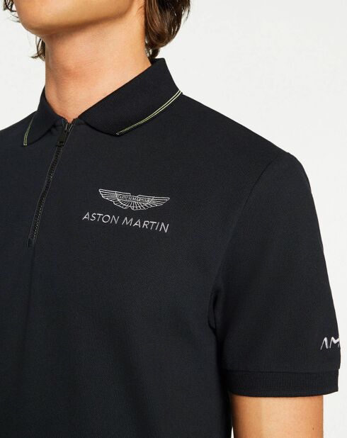 Polo en jersey Regular Fit rayé Aston Martin Racing noir