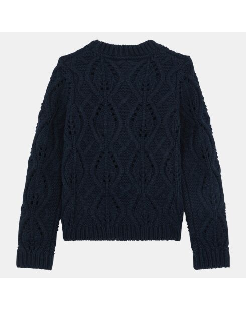 Pull en Maille ajourée bleu nuit