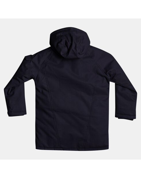 Parka longue à capuche doublure matelassée bleu marine