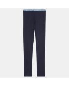 Legging en Lurex bleu marine