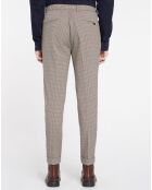 Pantalon de costume Slim Fit Blake à carreaux beige/marron