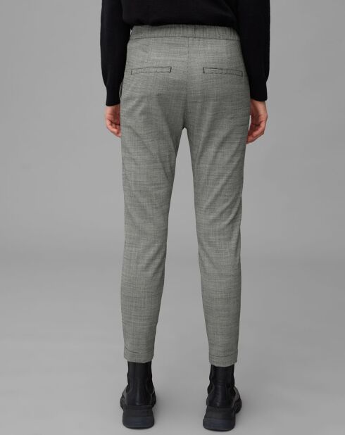 Pantalon en Laine mélangée Tapered Rygge gris