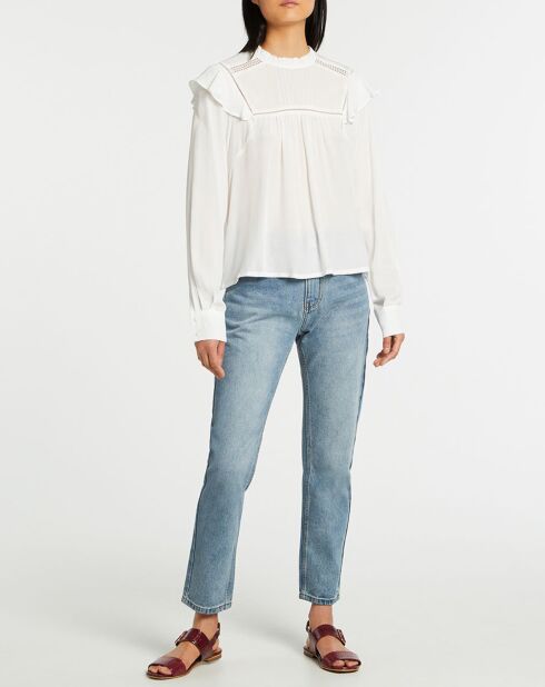 Blouse Luanna blanc/beige