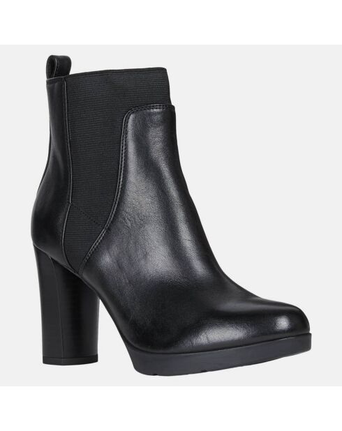 Chelsea Boots en Cuir Anylla noires - Talon 9 cm