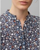 Chemise imprimée floral bleue