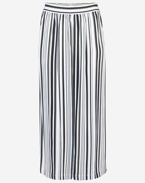 Pantalon Janine rayé blanc/noir