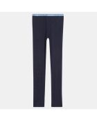 Legging en Lurex bleu marine