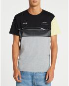 T-Shirt Aston Martin Racing rayé noir