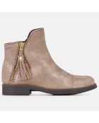 Bottines en Cuir Agata beiges