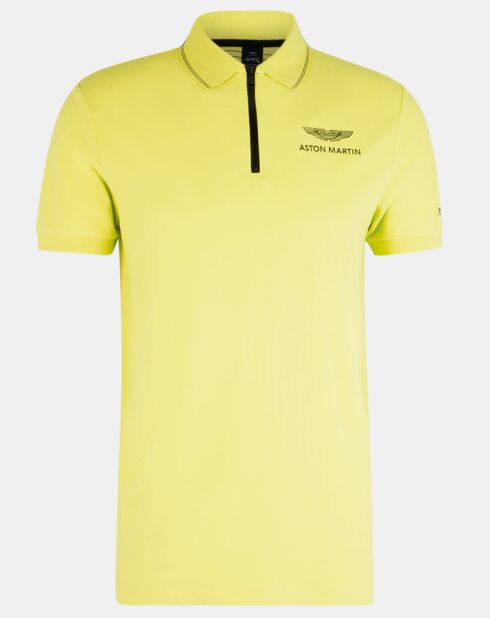 Polo col zippé Aston Martin Racing jaune