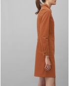 Robe en Velours Milleraies marron
