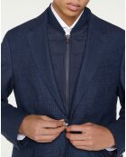 Blazer en Laine doublure amovible bleu foncé