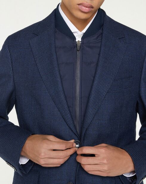 Blazer en Laine doublure amovible bleu foncé