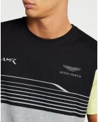 T-Shirt Aston Martin Racing rayé noir