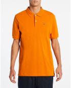 Polo Slim Fit piqué orange