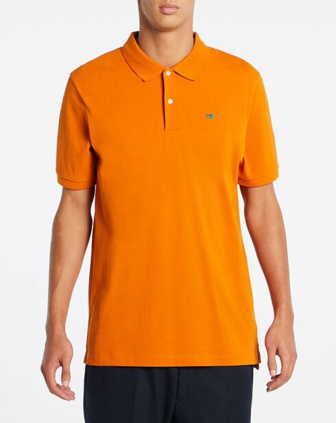 Polo Slim Fit piqué orange