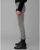 Pantalon slim Albi effet Velours gris clair