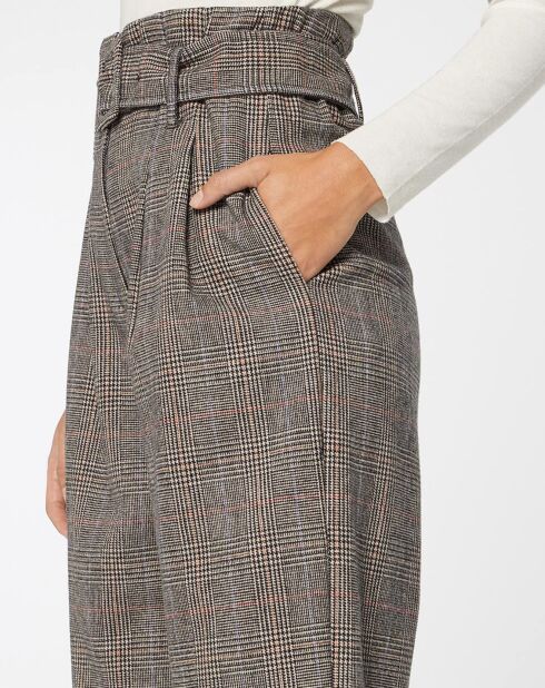 Pantalon en Laine mélangée John gris chiné