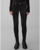 Pantalon slim Albi effet Velours noir