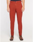 Pantalon Slim Fit Stuart Garment Die Twill orange brique