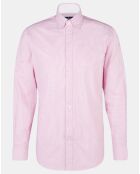 Chemise Slim Fit Milleraie Oxford blanc/rose