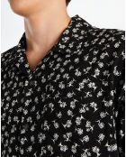 Chemise ample Palm Aop noire