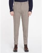 Pantalon de costume Slim Fit Blake à carreaux beige/marron