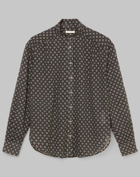 Chemise imprimée all-over multicolore