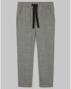 Pantalon en Laine mélangée Tapered Rygge gris
