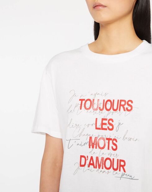 T-Shirt Milan blanc/rouge