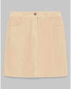 Jupe en Velours Easy beige