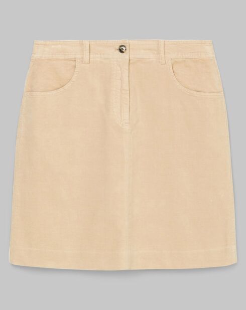 Jupe en Velours Easy beige