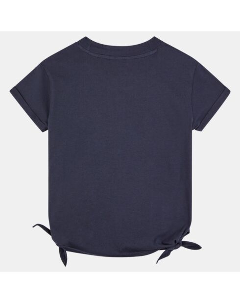 Marineblaues T-Shirt mit Schleifen
