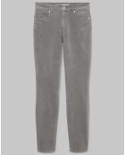 Pantalon slim Albi effet Velours gris clair