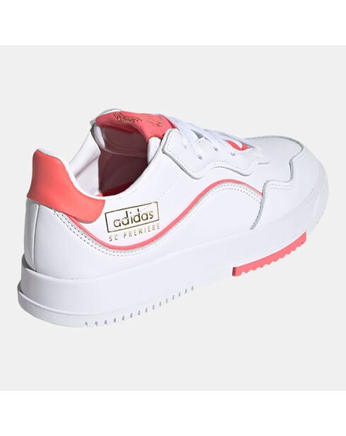 Baskets en Cuir Sc Premiere blanc/rose