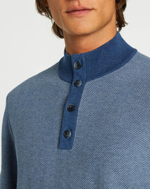 Pull col montant Armur bleu moyen