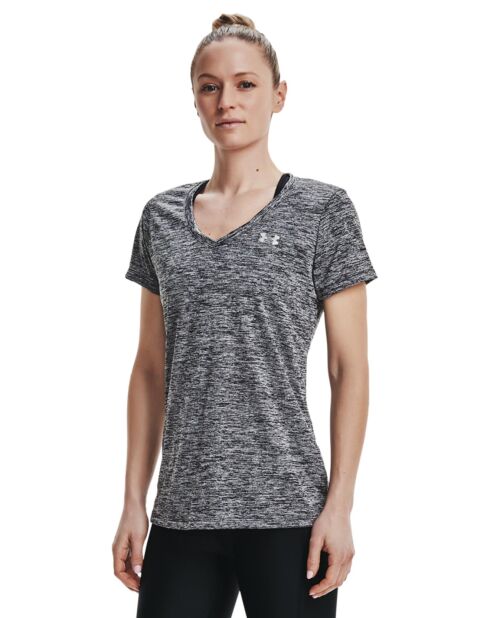 T-Shirt technique UA Tech™ Twist noir/gris