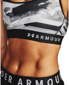 Brassière de sport technique Mid Crossback camouflage noir/gris