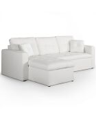 Canapé d'angle convertible Toledo blanc - 147x81x68 cm