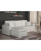 Canapé d'angle convertible Toledo blanc - 147x81x68 cm