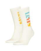 2 Paires de Chaussettes blanc/multicolore