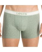 2 Boxers Effet Vintage verts