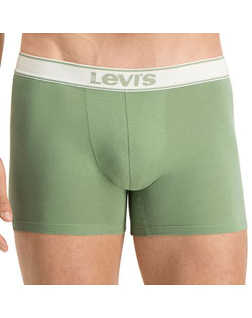 2 Boxers Effet Vintage verts