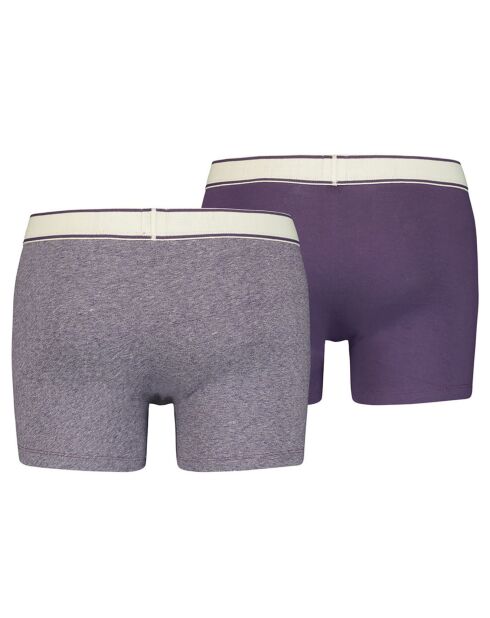 2 Boxers Effet Vintage violets