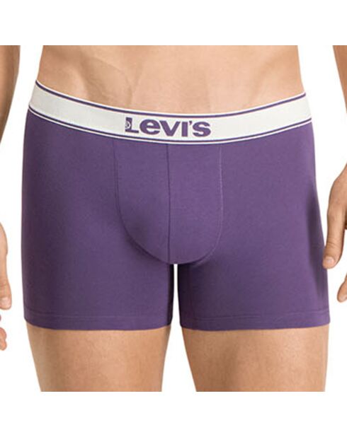 2 Boxers Effet Vintage violets