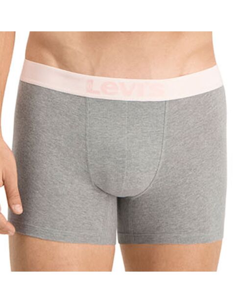 2 Boxers rose/gris