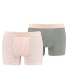 2 Boxers rose/gris